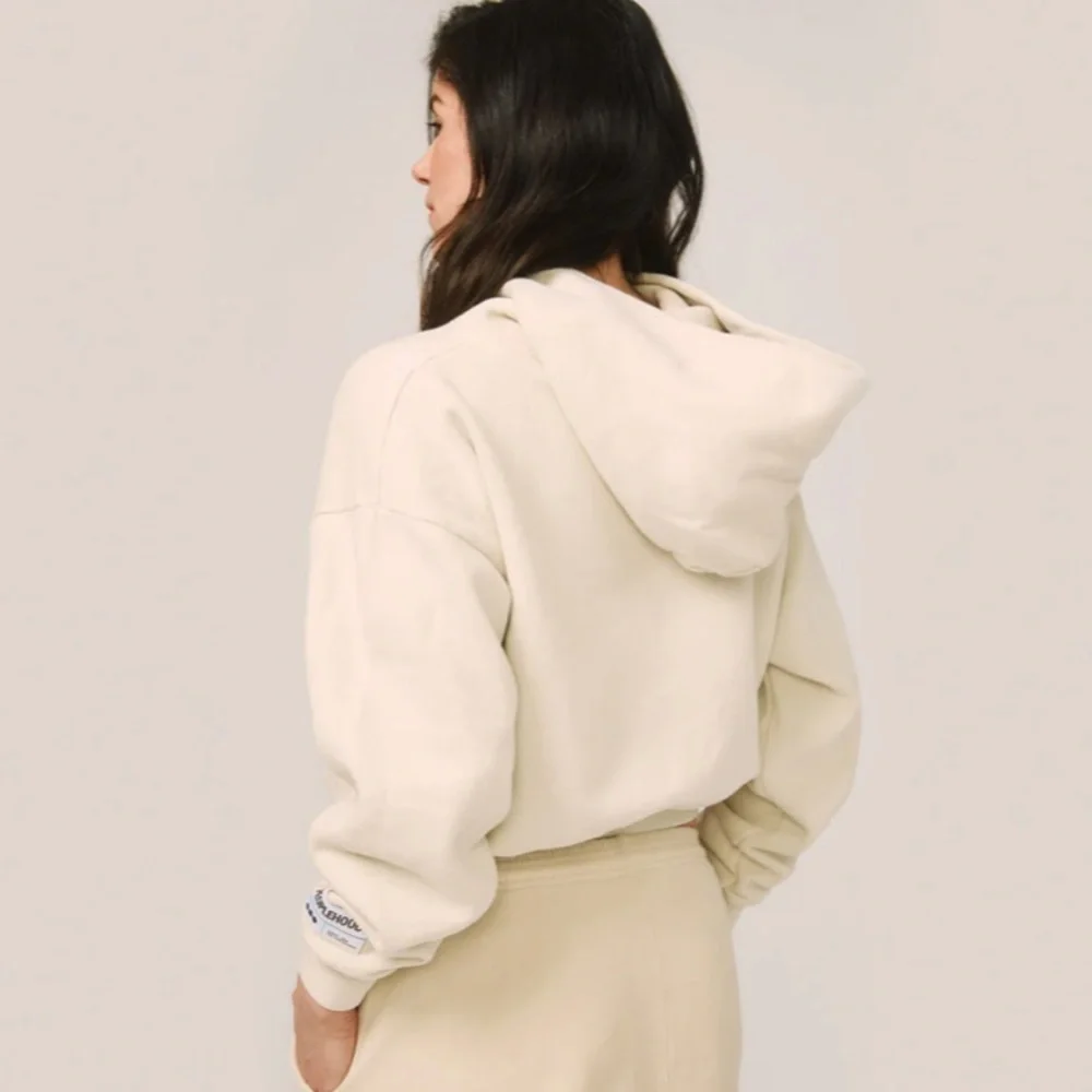 CROPPED PEOPLEHOODIE IN BONE . Size M